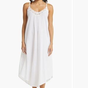PAPINELLE Swiss Dot Lace Trim Nightie Nightgown SZ S NWT